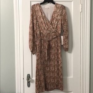 June & Hudson Tan print dress